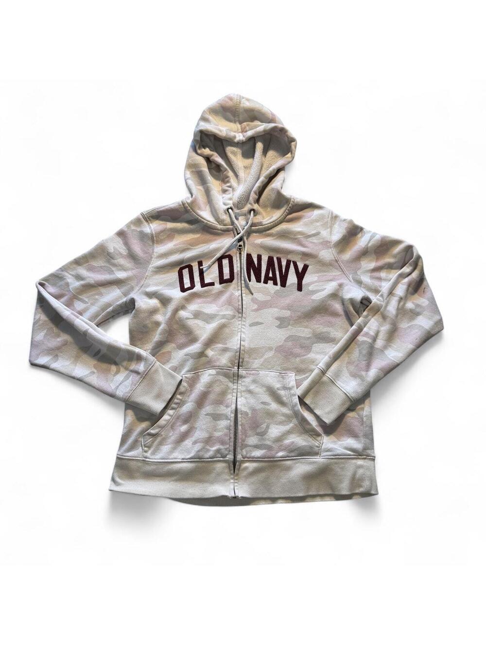 Old Navy Pink Camo Hoodie Zip Up Size Medium